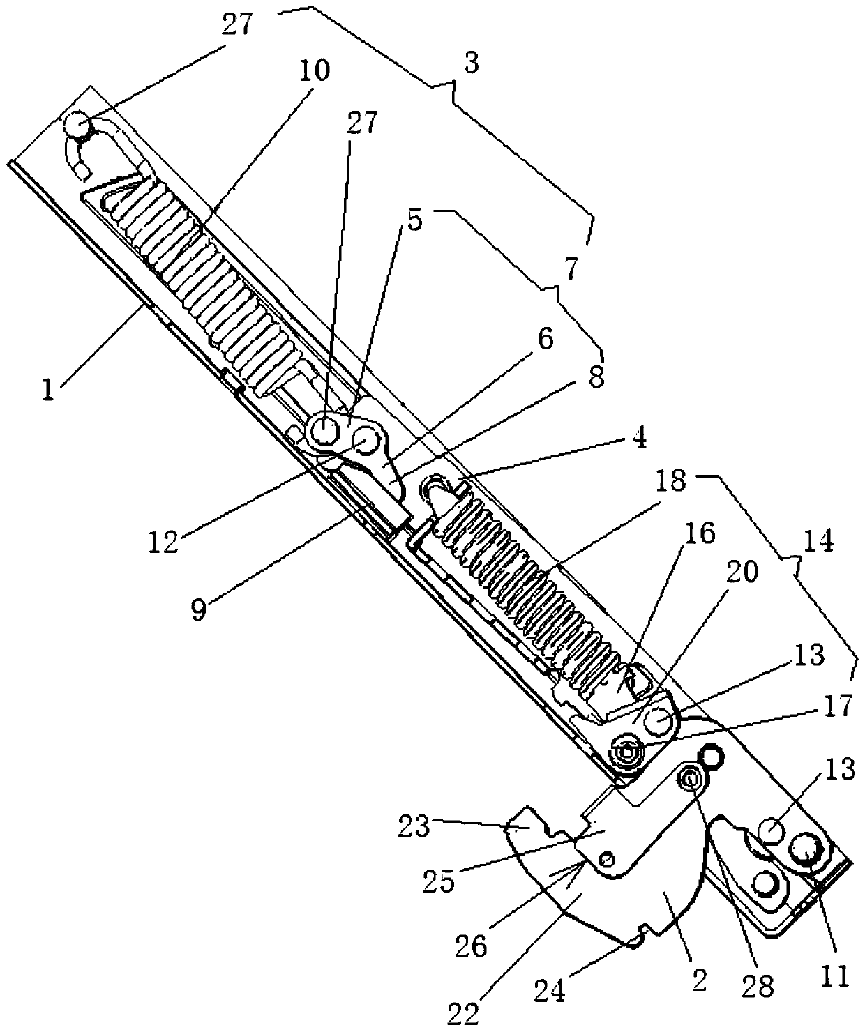 Oven hinge with friction balance mechanism