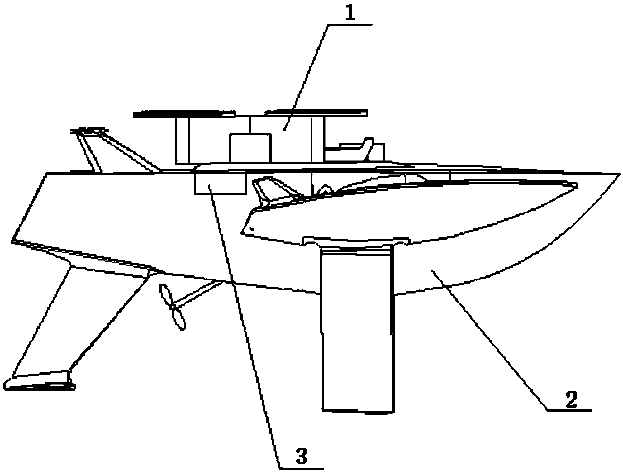 Amphibious trimaran unmanned boat