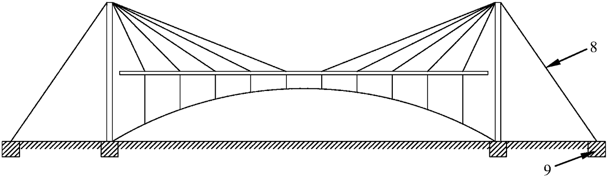 Cable-stayed flexible photovoltaic bracket unit and photovoltaic bracket
