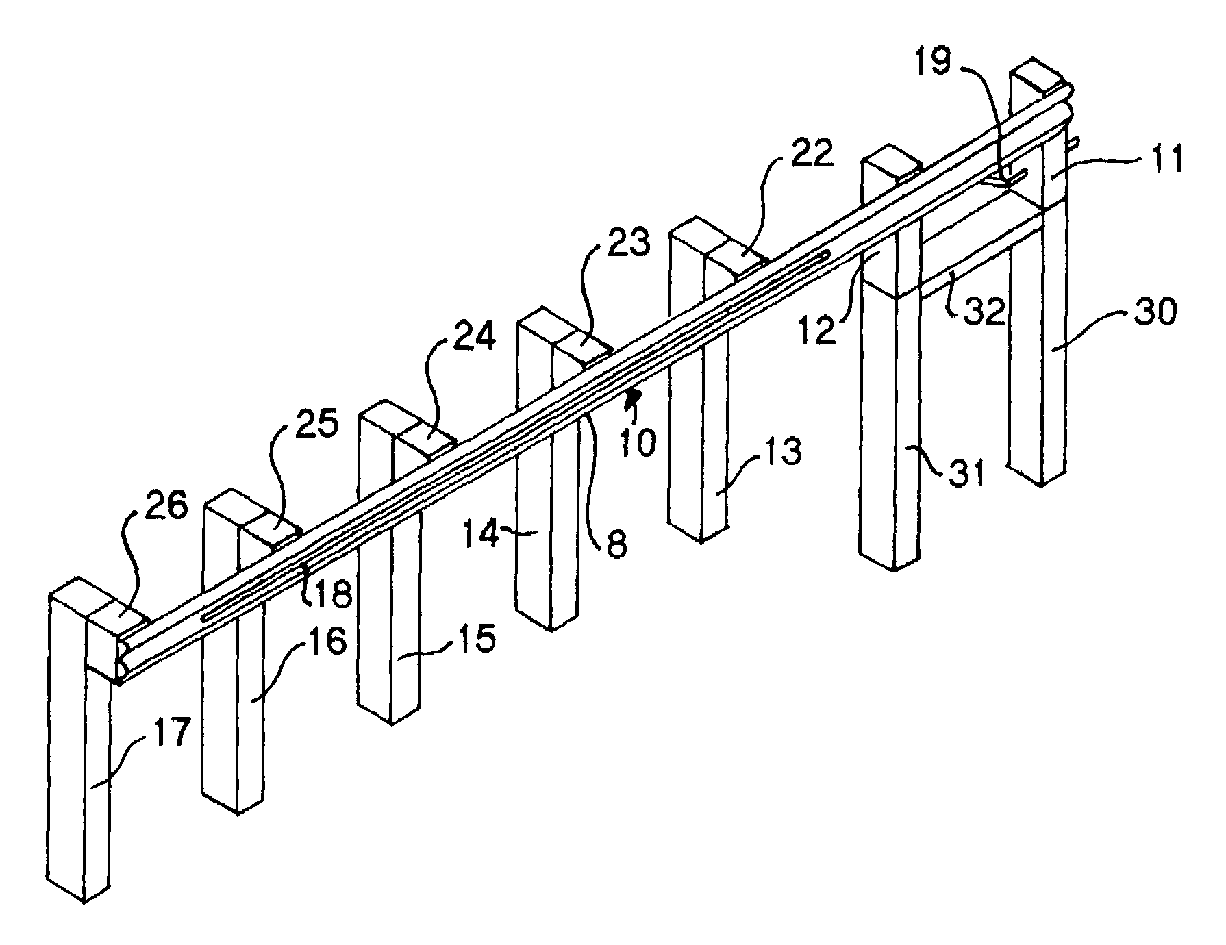 Integrated cable guardrail system