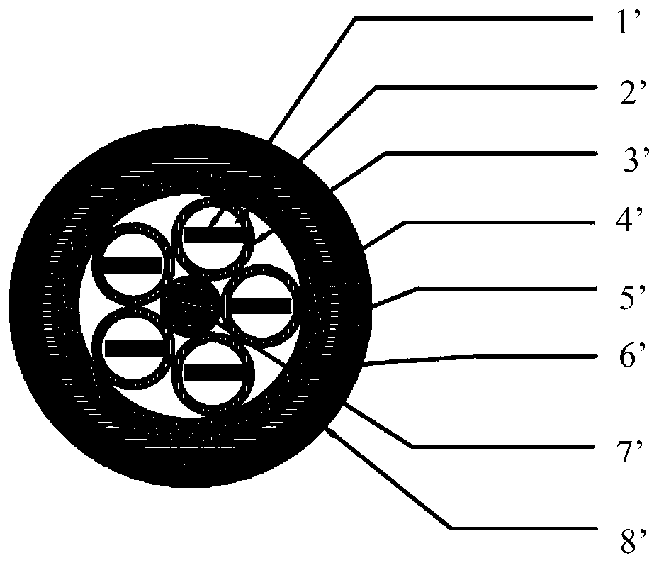 A light-duty and repeatedly retractable bundled optical cable and its preparation method