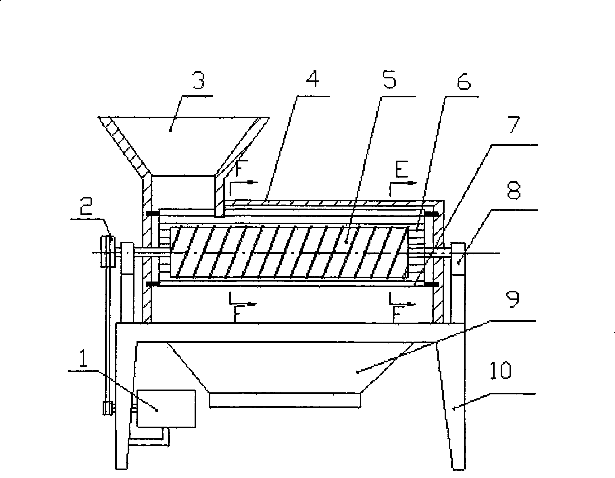 Plate type peeling machine for macadamia nut