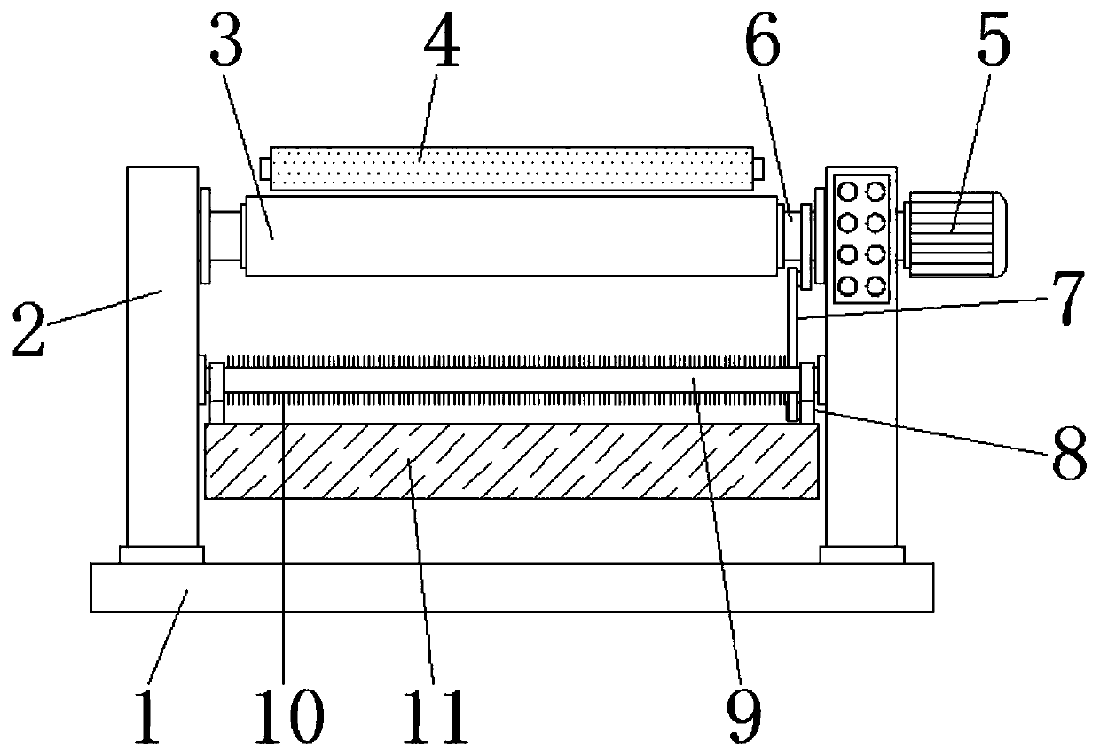 A loose cloth arrangement device for fabric processing of bags