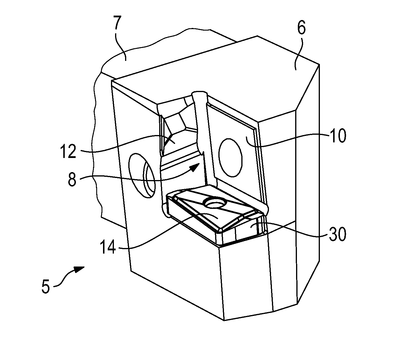 Tool holder for tangential cutting insert