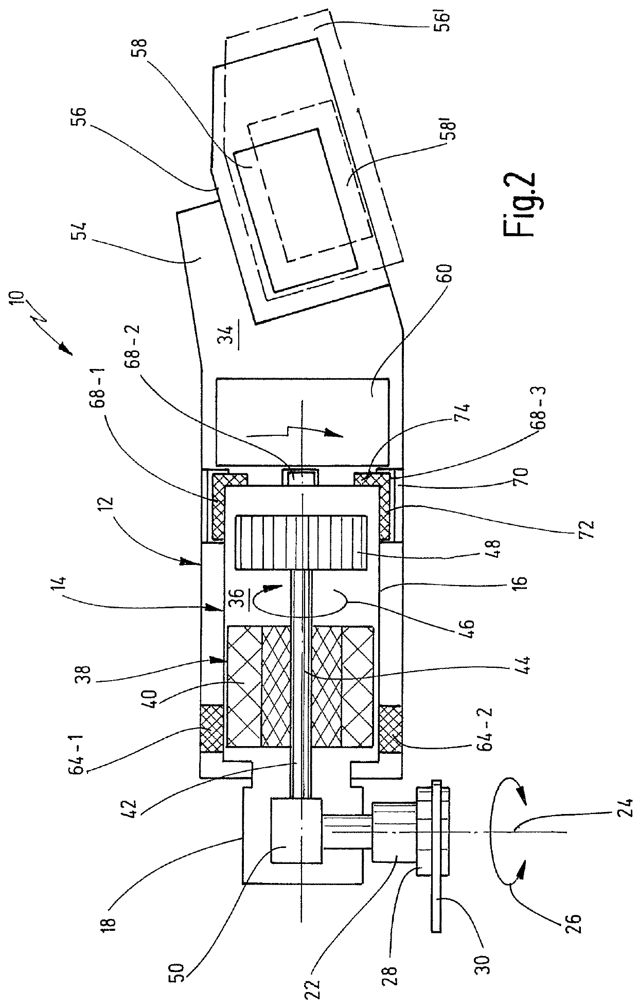 Hand tool comprising vibration damping elements