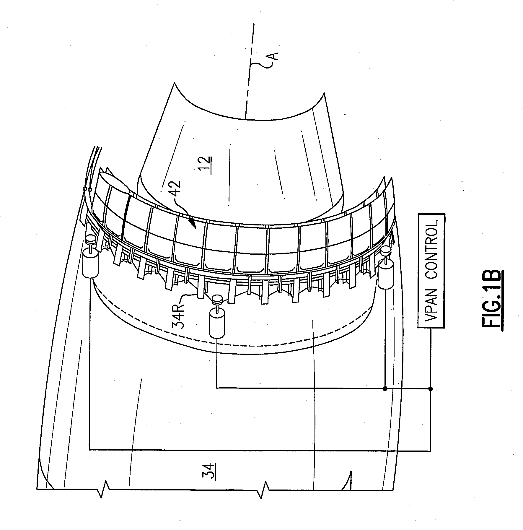 Fan variable area nozzle with cable actuator system