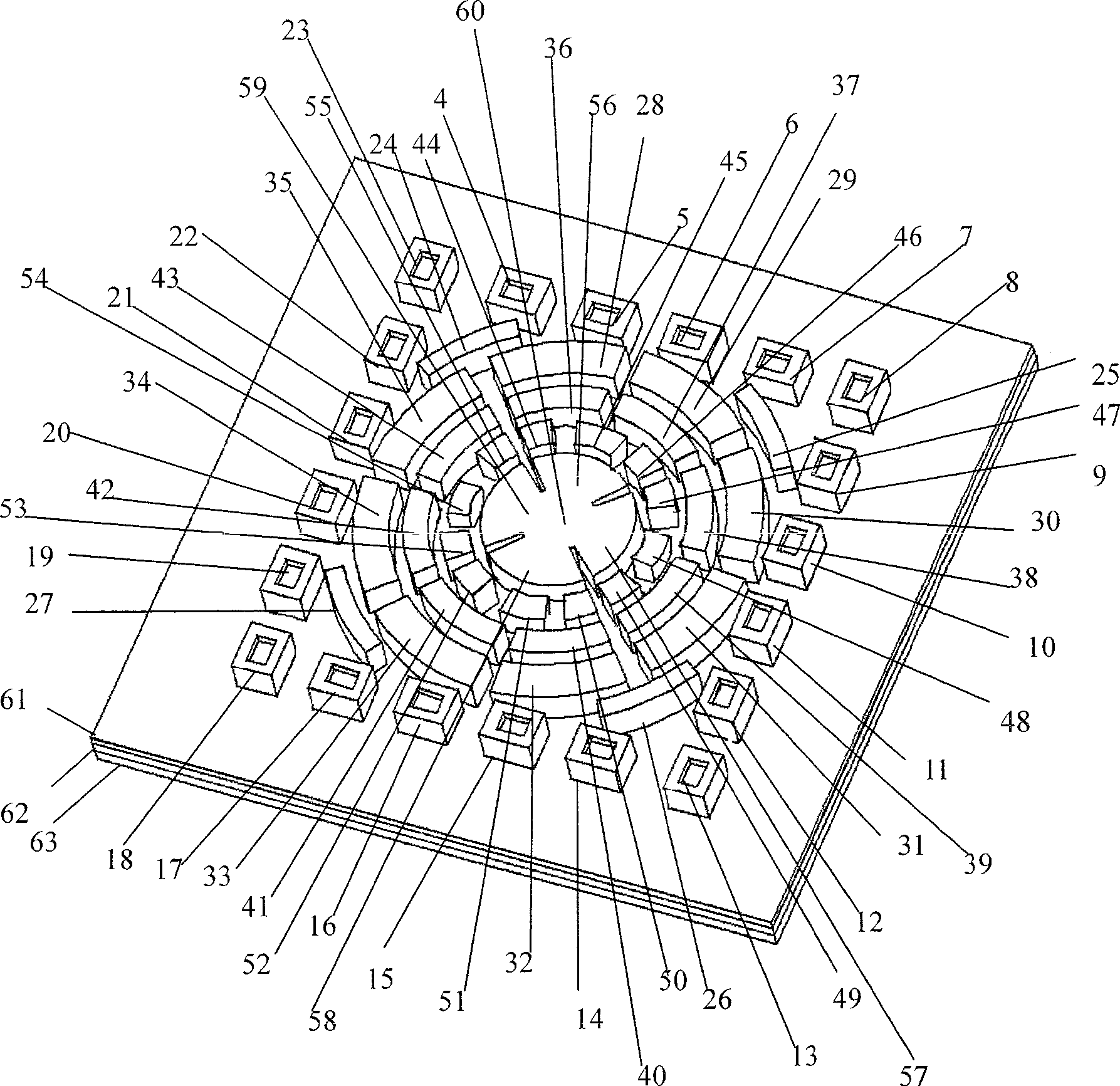 Diamagnetic suspension rotor electrostatic driving micro-gyroscope