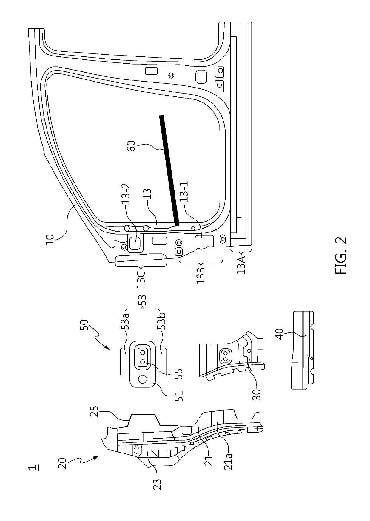 Collision load multi-decentralization type side body frame and vehicle including the same