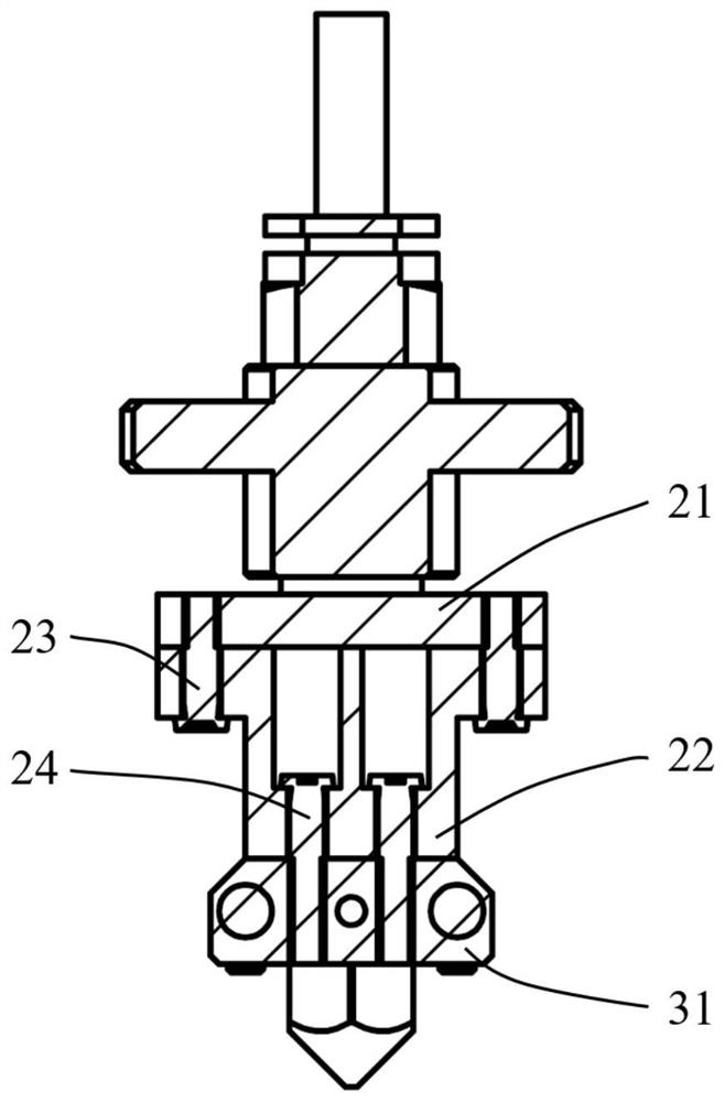 Heat-resistant energy-saving FDM printing head facing vacuum environment