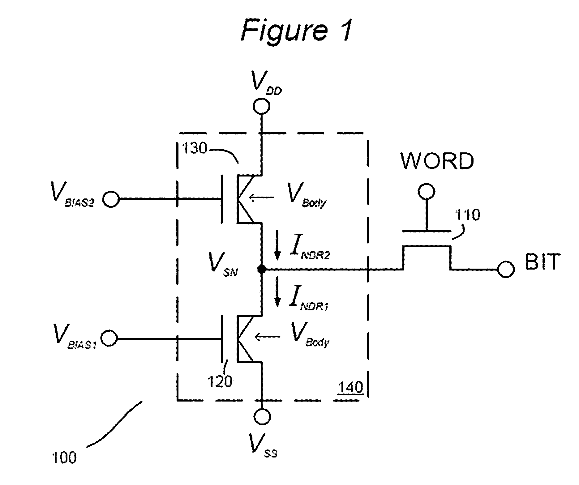 Variable voltage supply bias and methods for negative differential resistance (NDR) based memory device