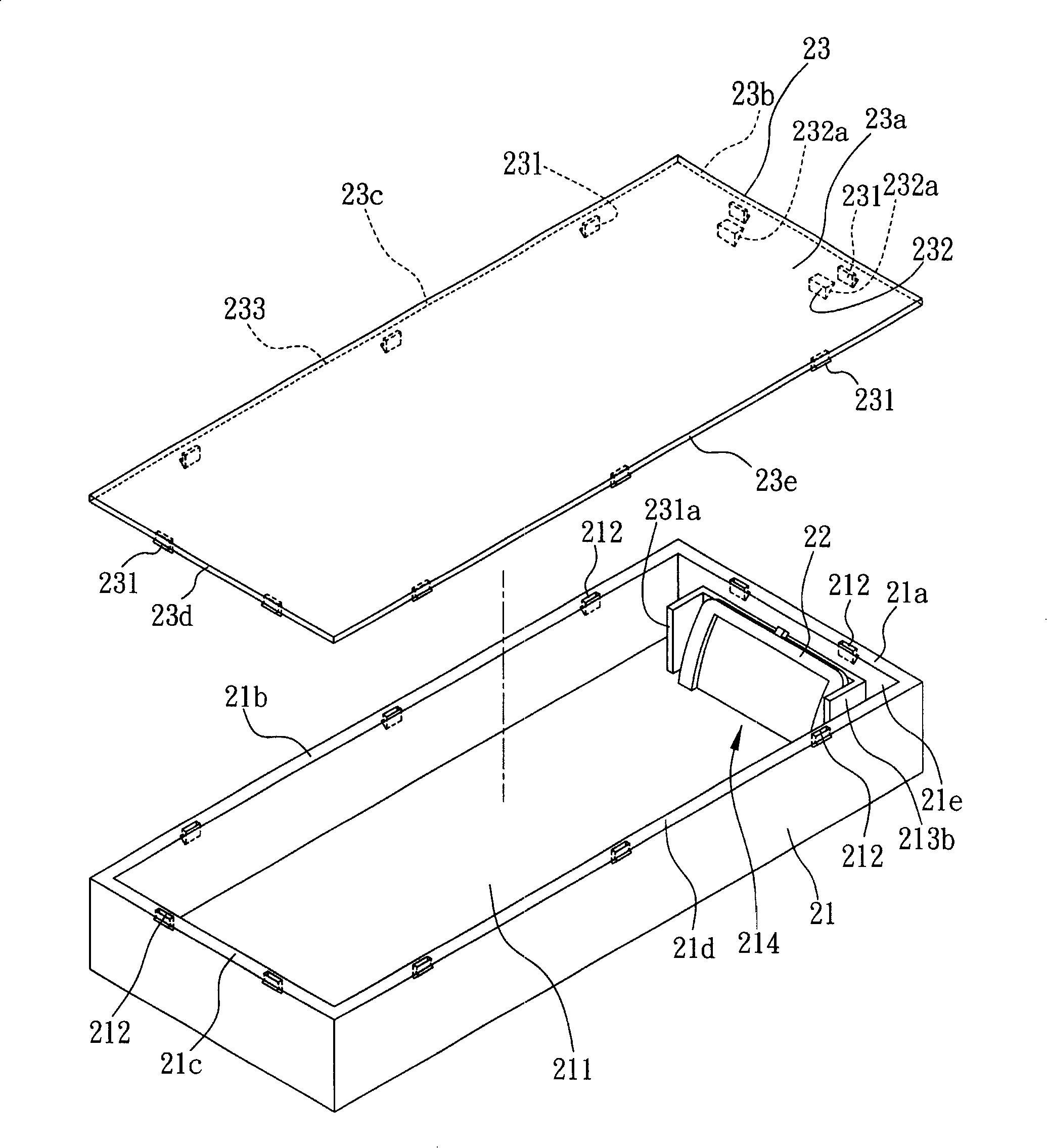 Scanner lens fixation structure