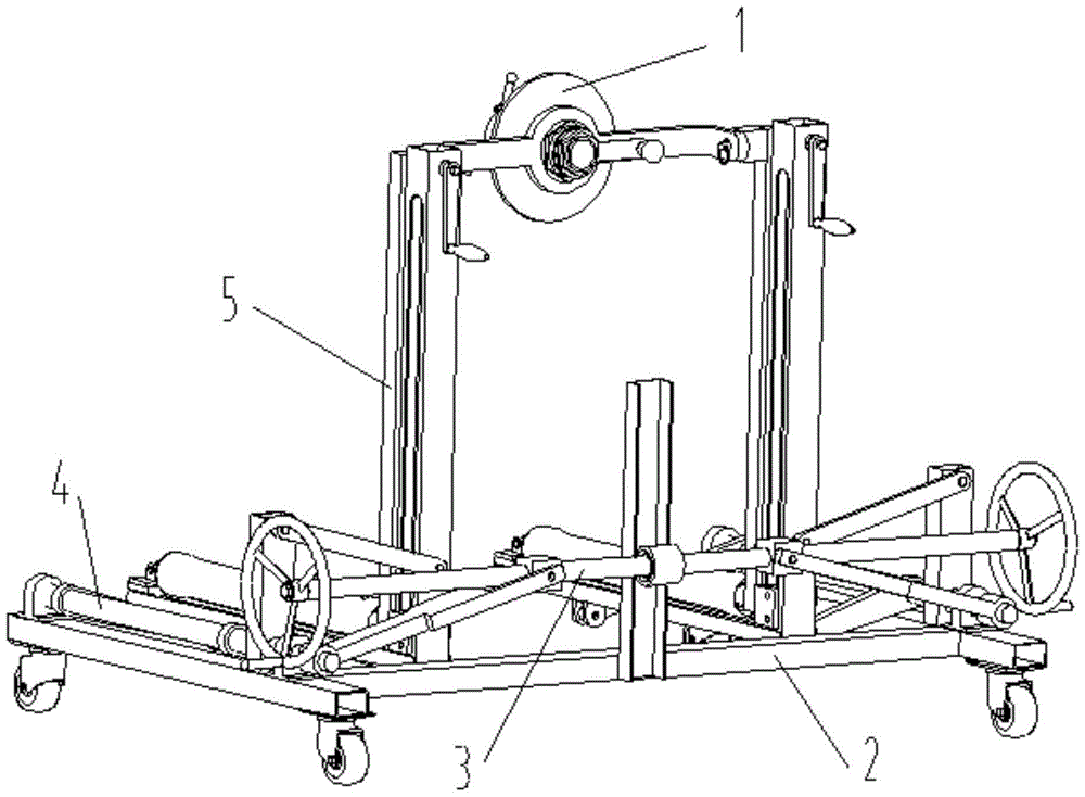 Mechanical airplane wheel disassembly and assembly device
