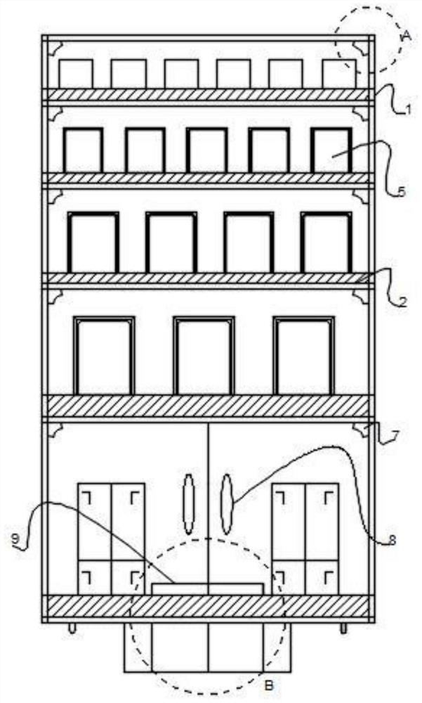 A fall-proof mechanical model storage device