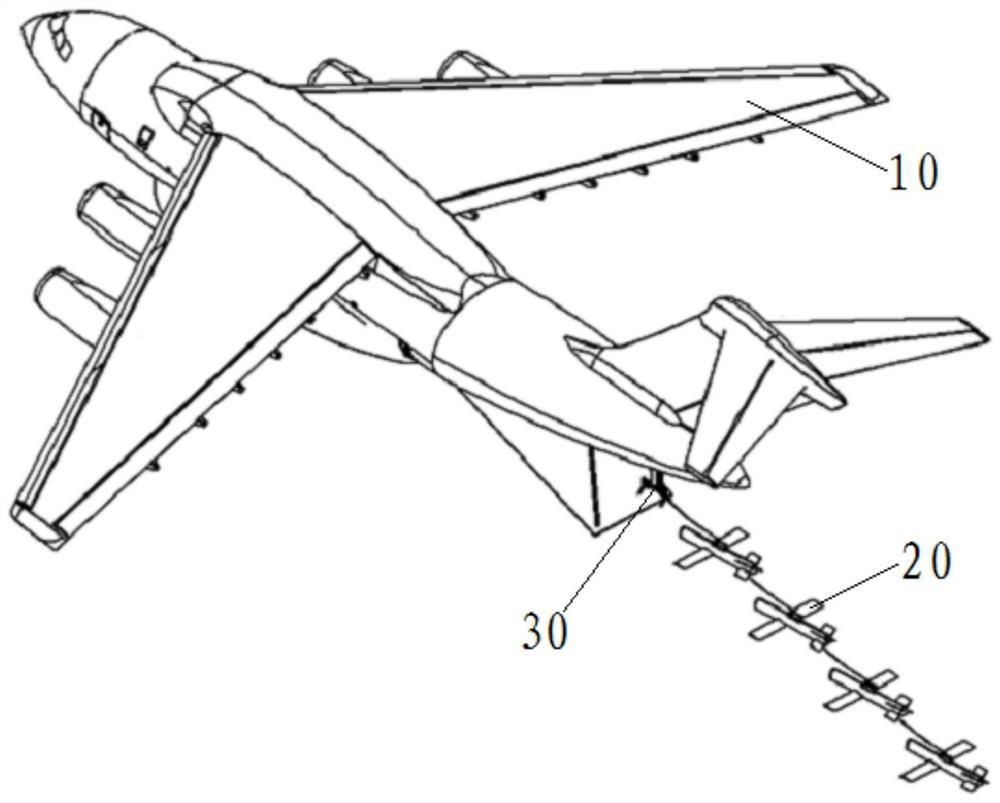 Unmanned aerial vehicle formation recovery device and recovery method