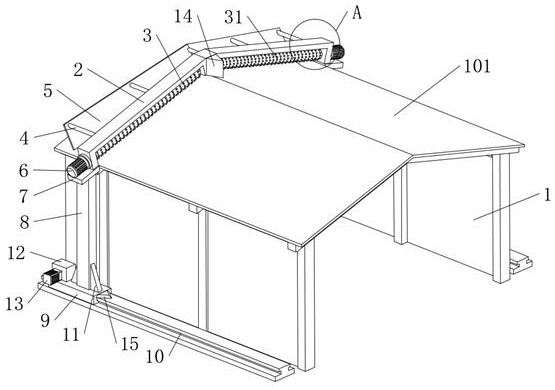 Cleaning device for agricultural greenhouse