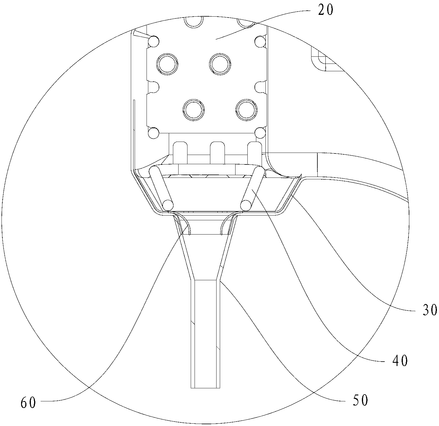 Refrigerator and water pan component thereof