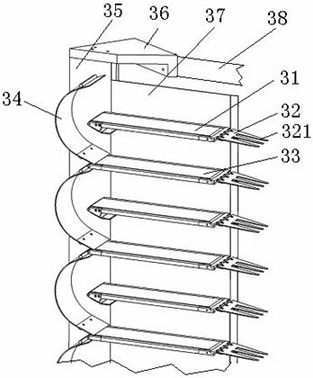 Storage volume adjustable and first-in first-out buffer conveying device