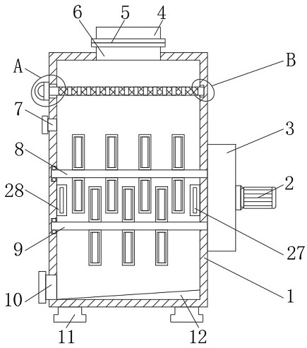 Industrial sewage classification treatment device for industrial sewage treatment