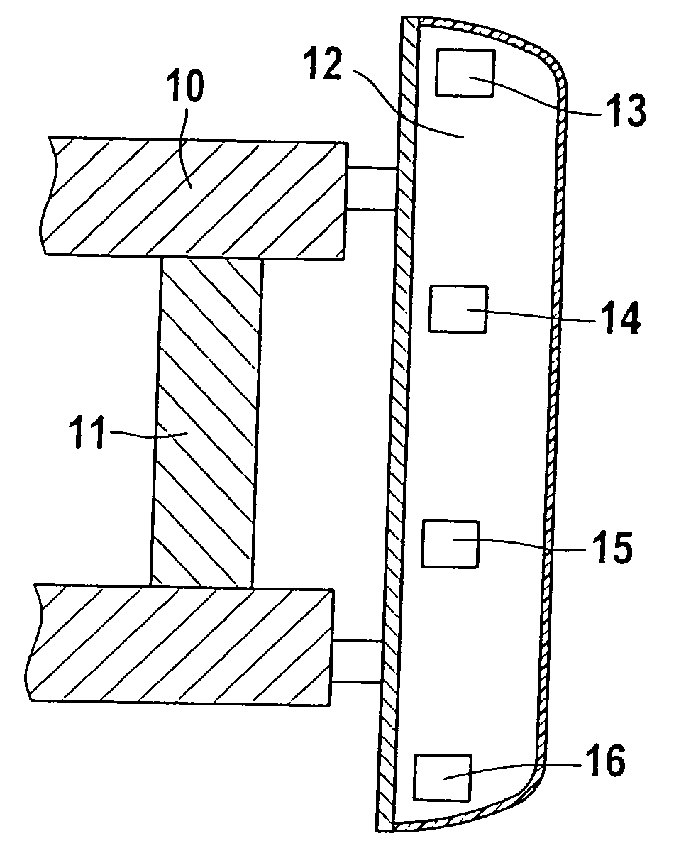 Device for recognising an obstacle underride