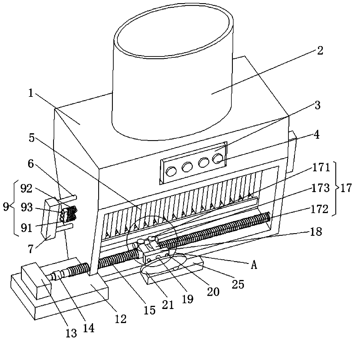 Automatic cleaning device for range hood