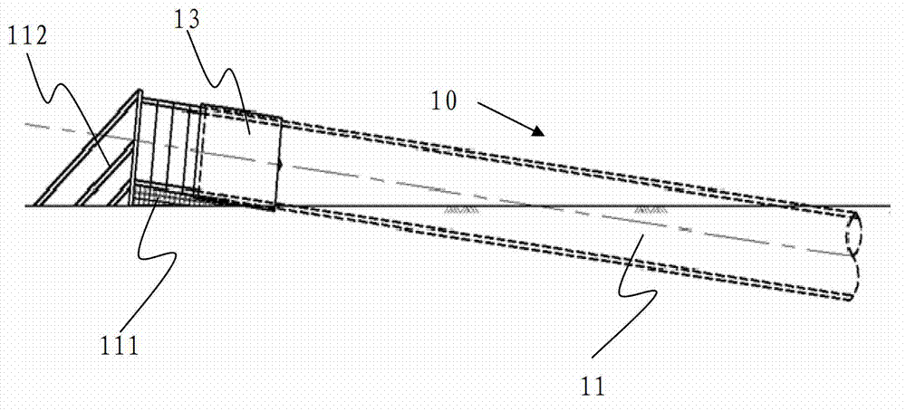 Construction method for building ground inlet and outlet type shield tunnel