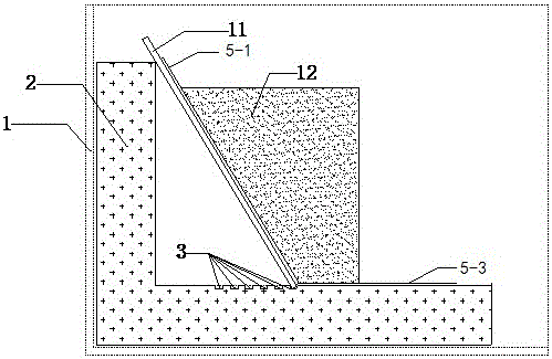 A device capable of real-time measurement of the change in the pressure and displacement of the limited backfill during translation of the retaining wall