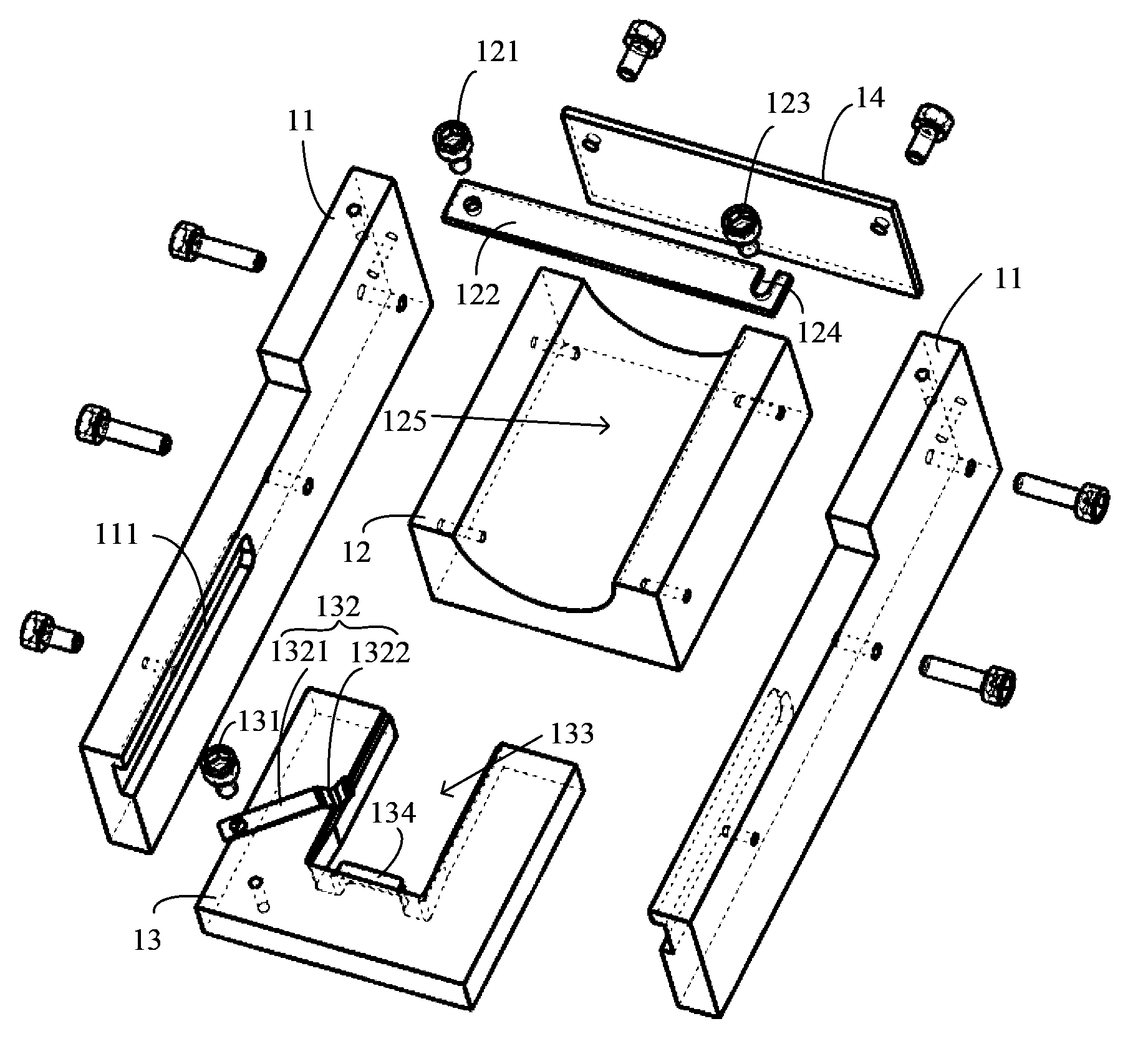 Welding device for photomultiplier and voltage divider