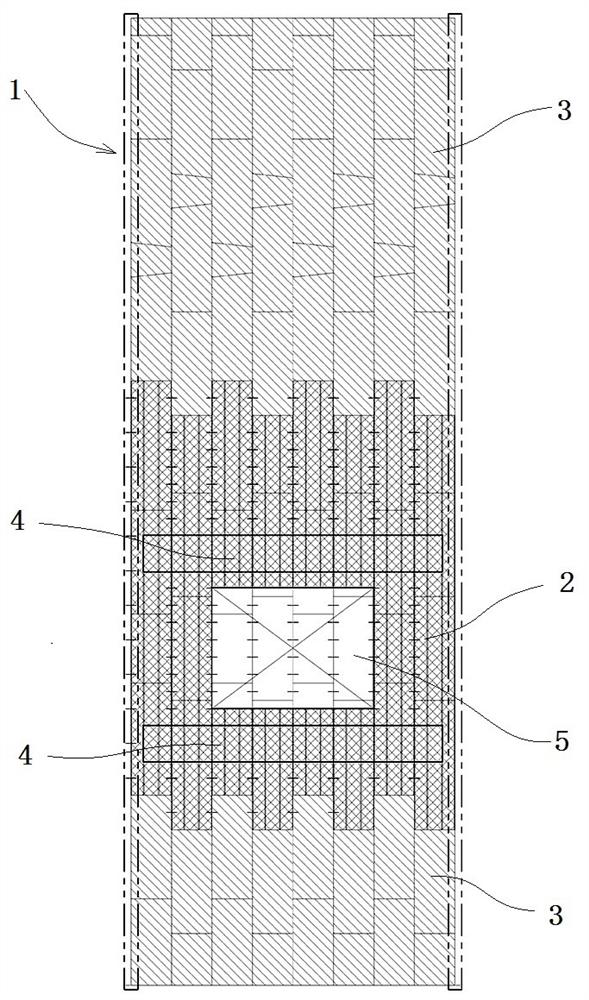 Shield method lining structure used for rail transit station