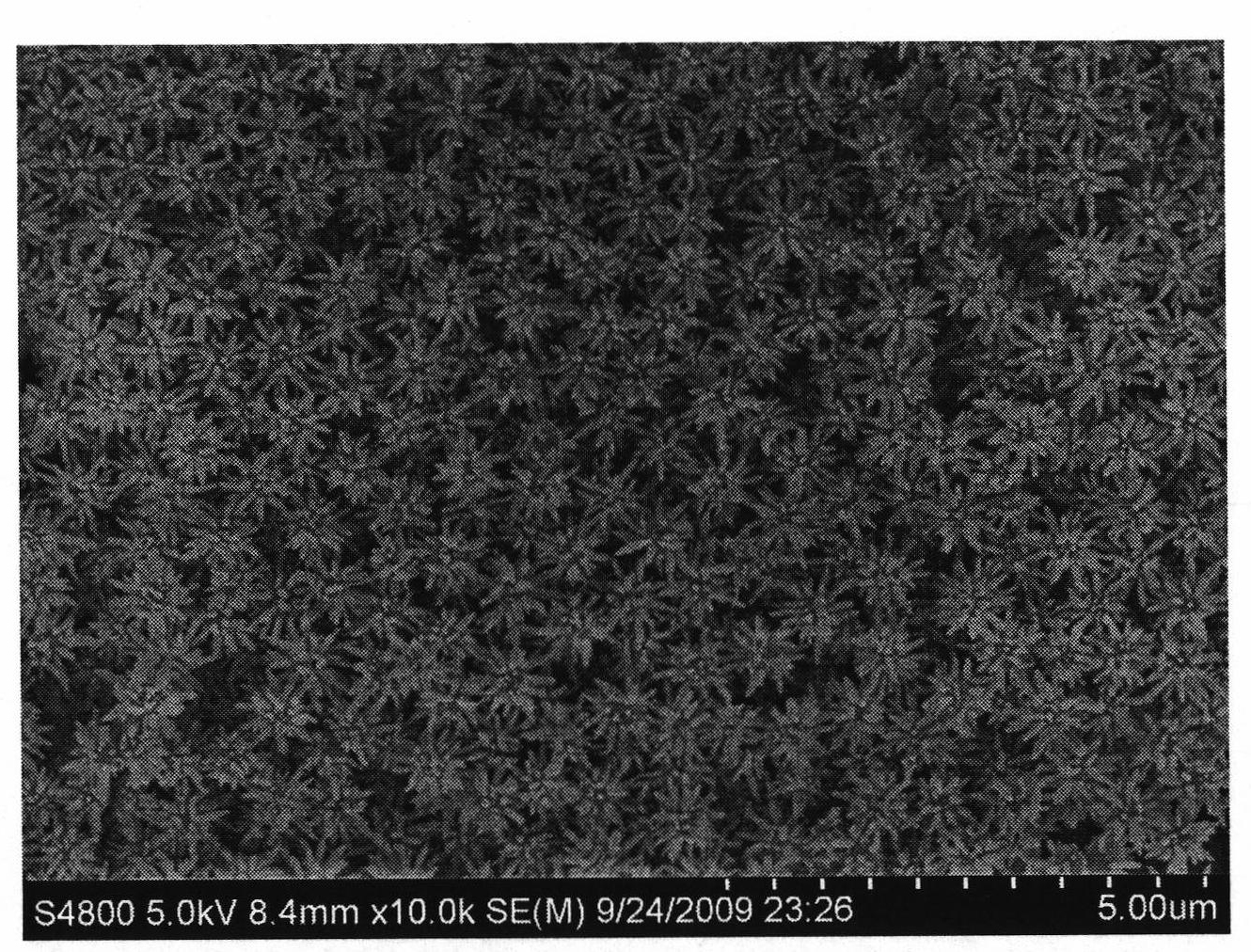 Method for preparing silica / silver flower-shaped core-shell structure particles by formaldehyde reduction method