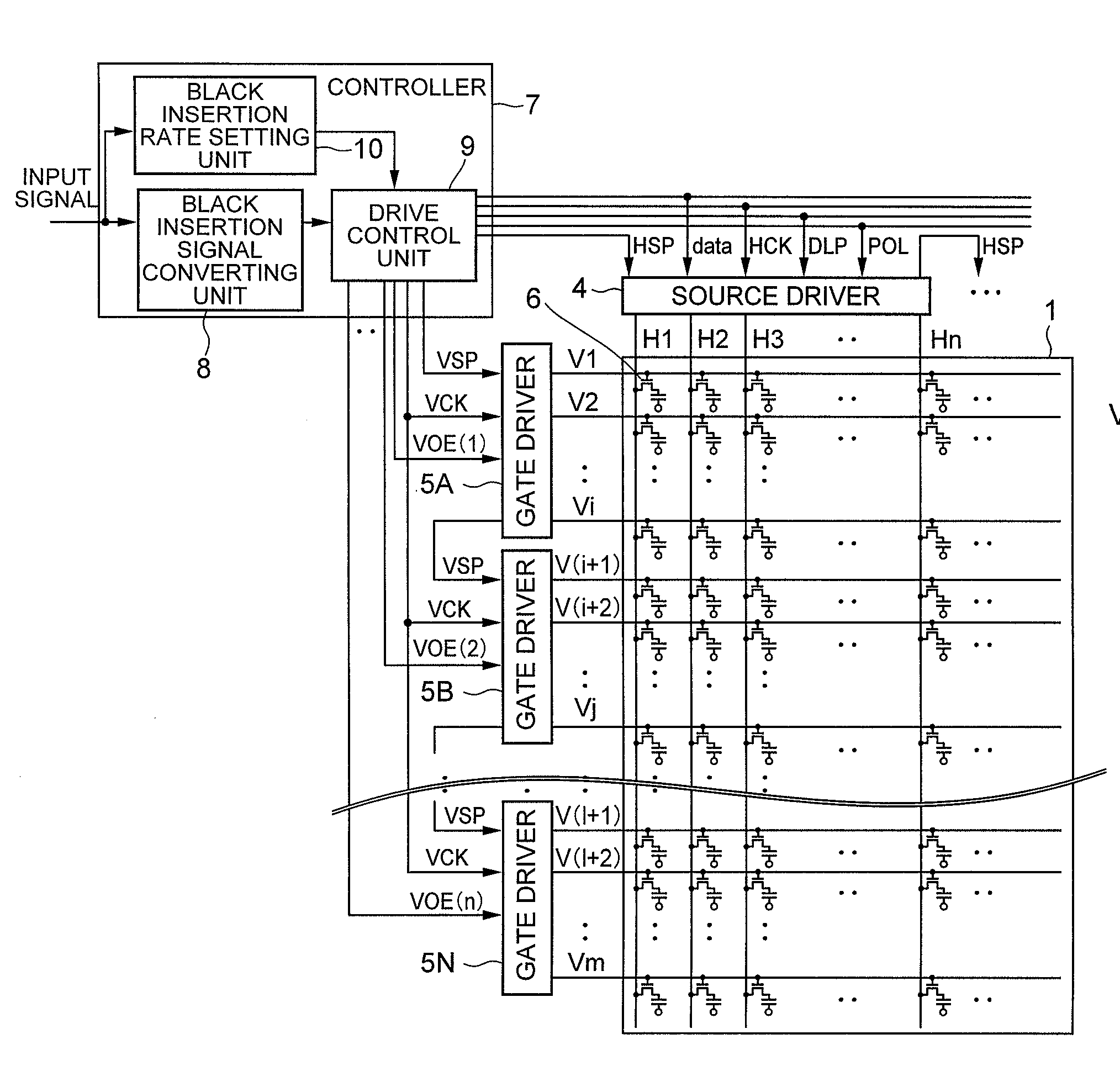 Hold type image display system