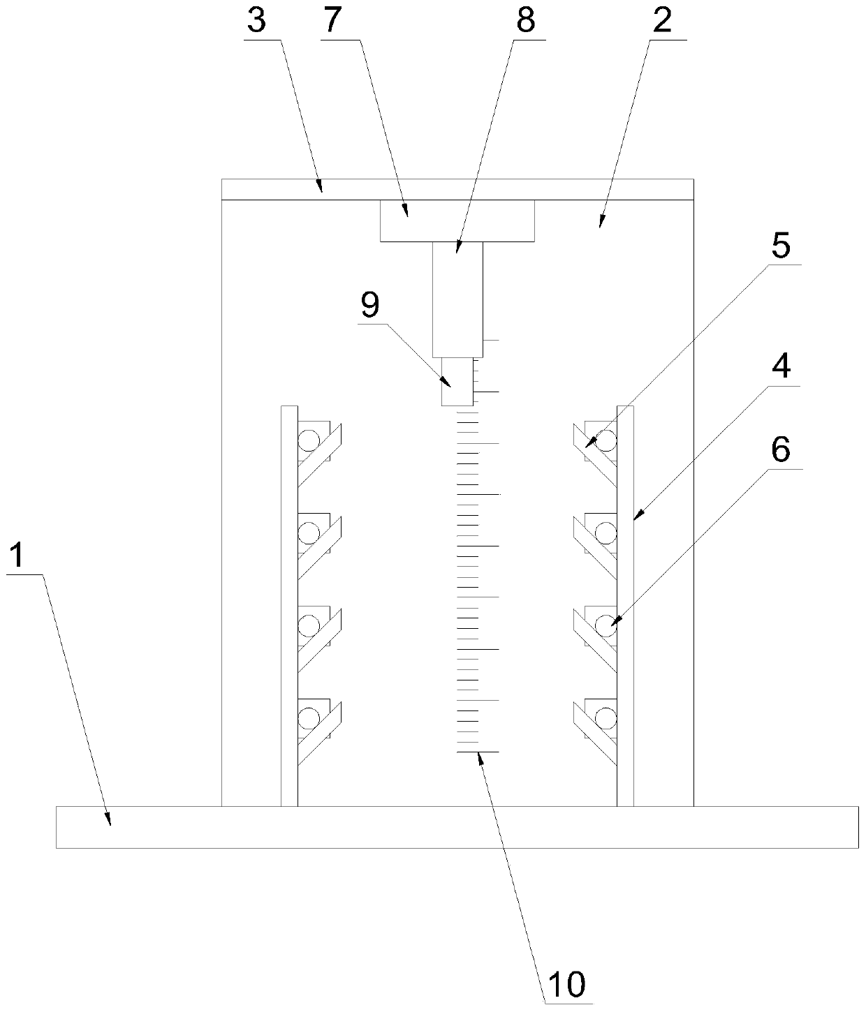 Material bending performance testing device