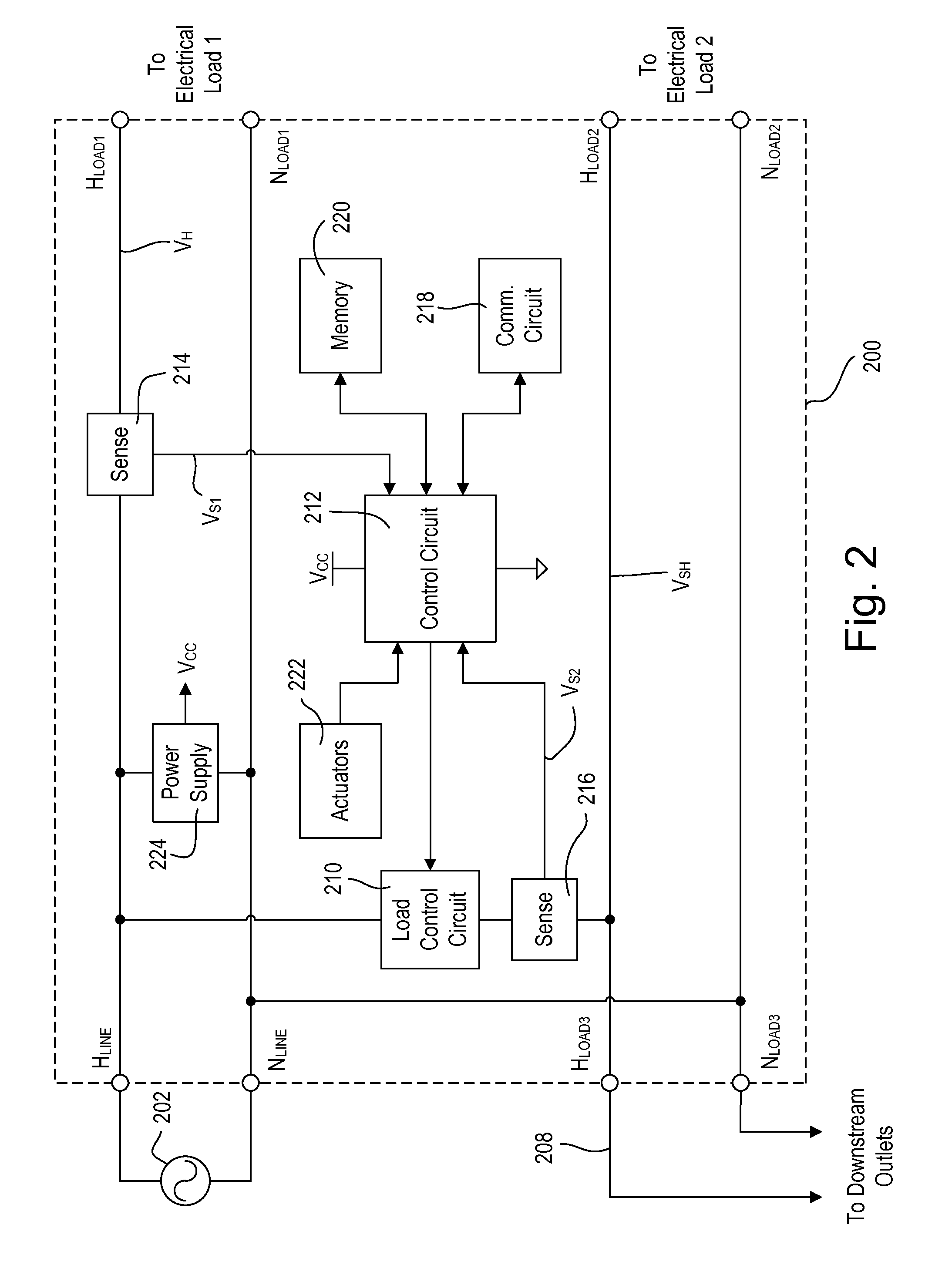 Controllable electrical outlet with a controlled wired output