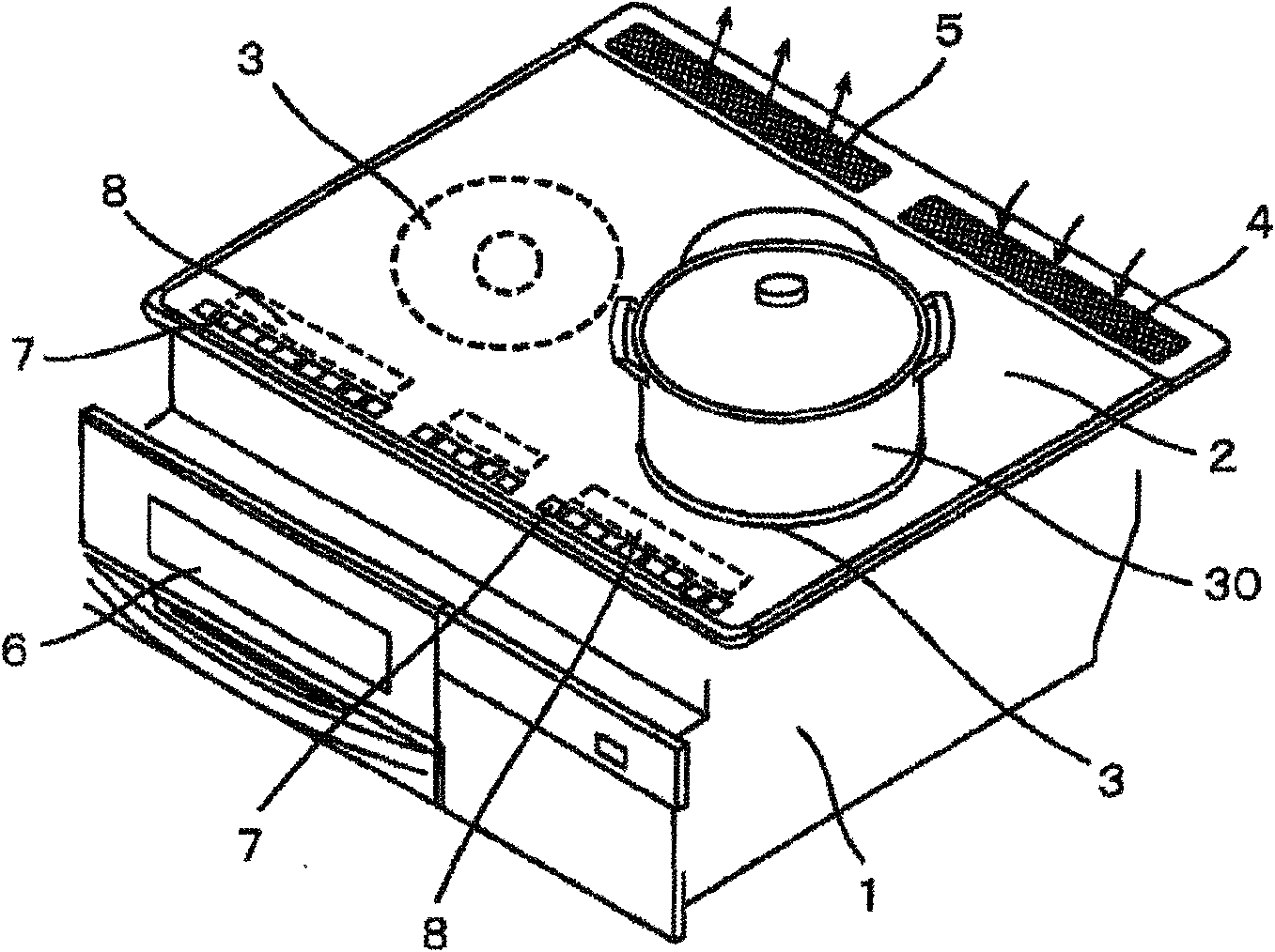 An induction heating cooking device