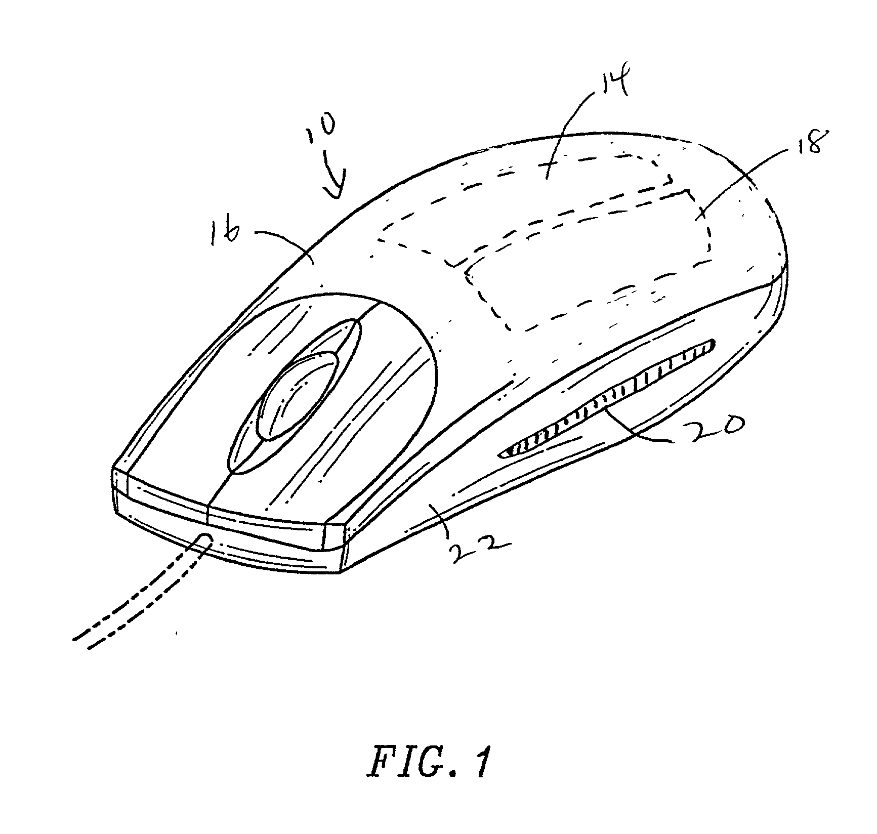 Input device with capacitive antenna