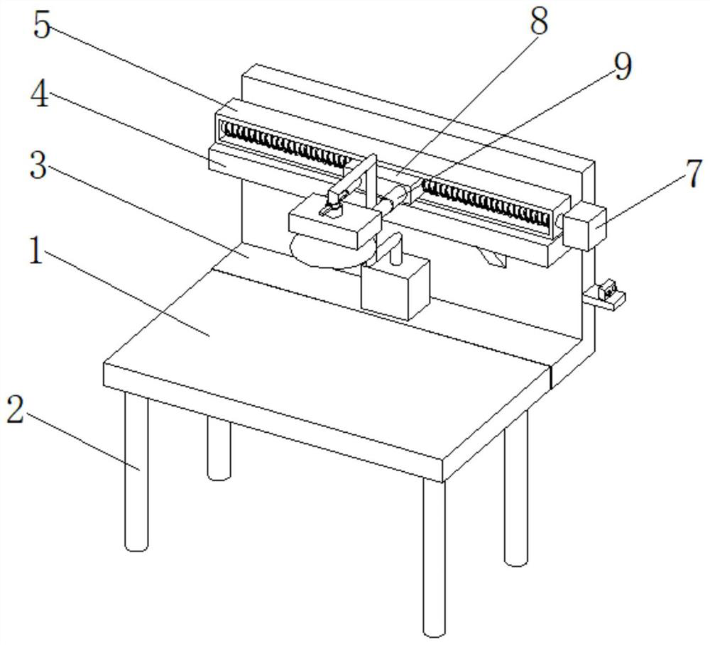 Waste residue cleaning device for welding table used for welding power equipment