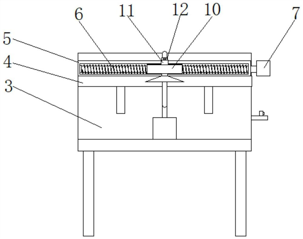 Waste residue cleaning device for welding table used for welding power equipment