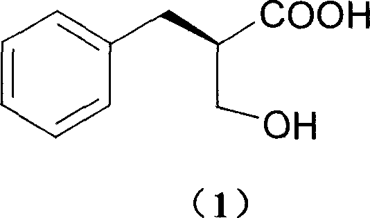 Process of resolving optical isomer of 2-hydroxmethyl-3-phenylpropionic acid