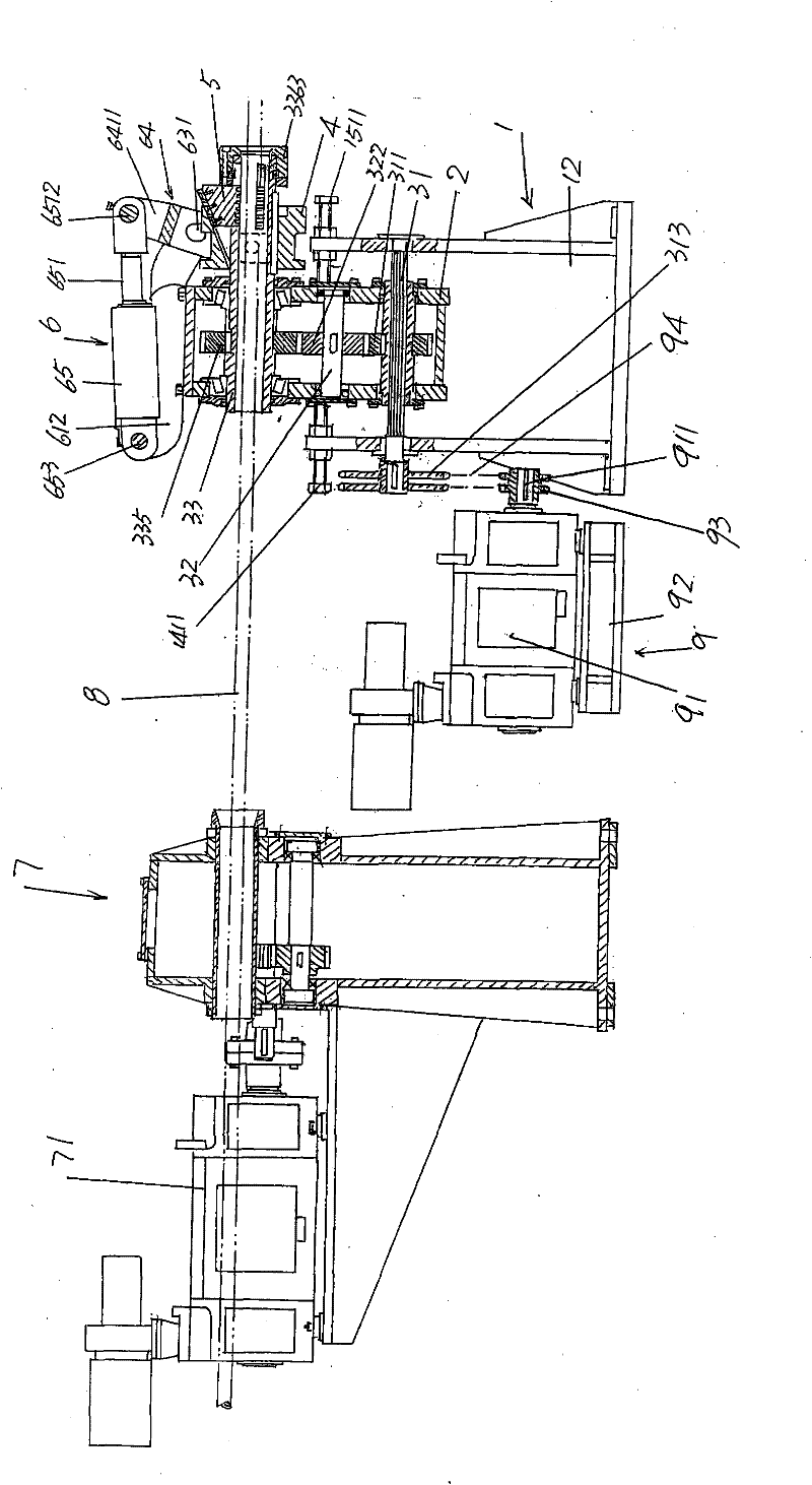 Swing mechanism of cold-rolling pipe mill