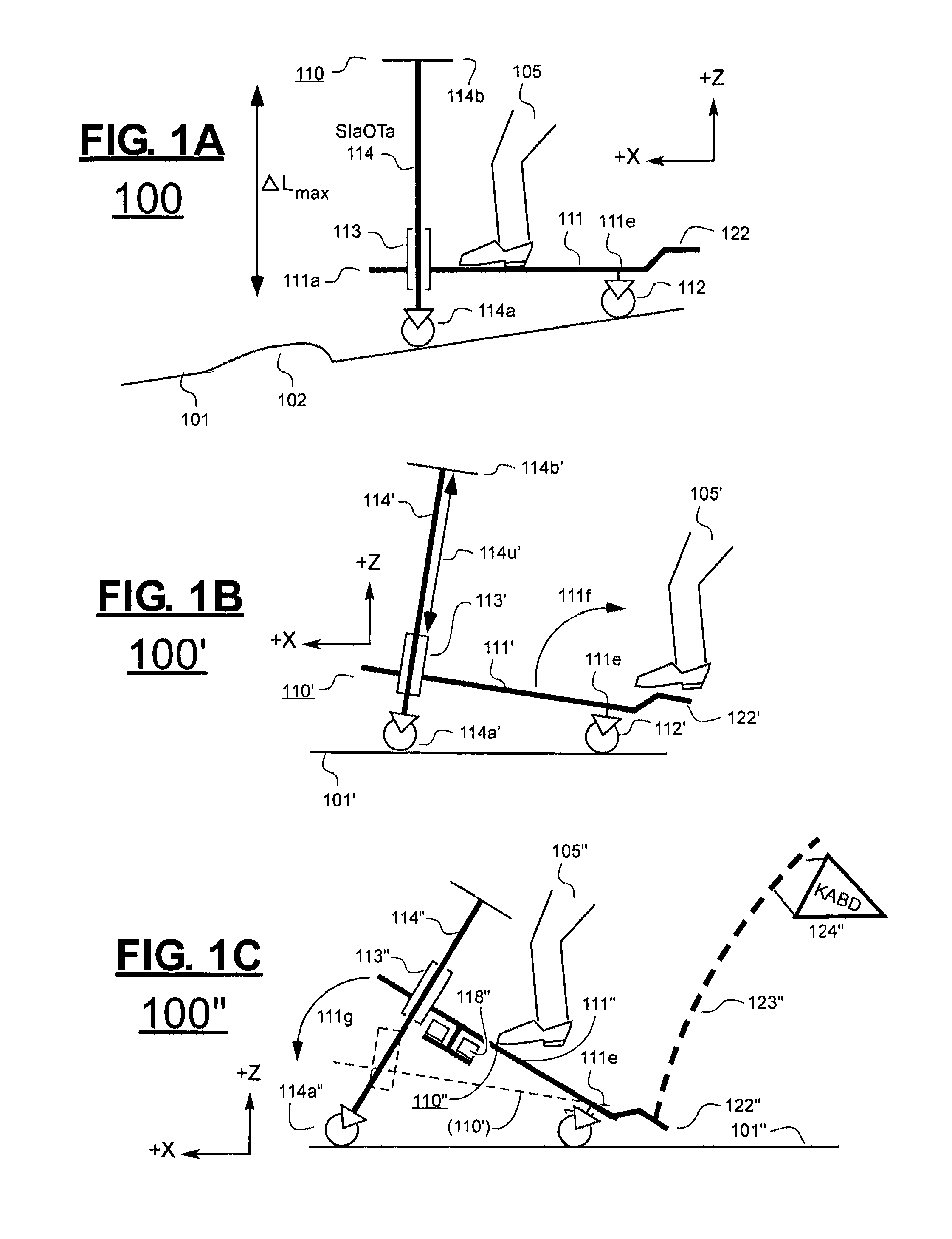 Transportation device with reciprocating part and kinetic storage