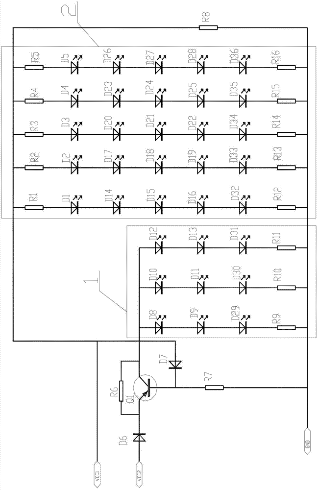 An integrated circuit for a daytime running light and a steering light