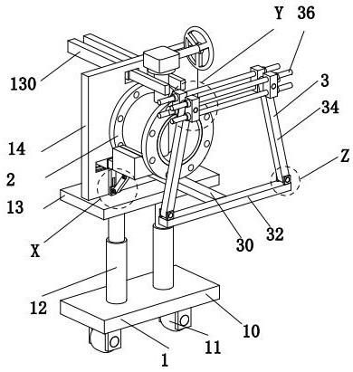 A turbine flange butterfly valve