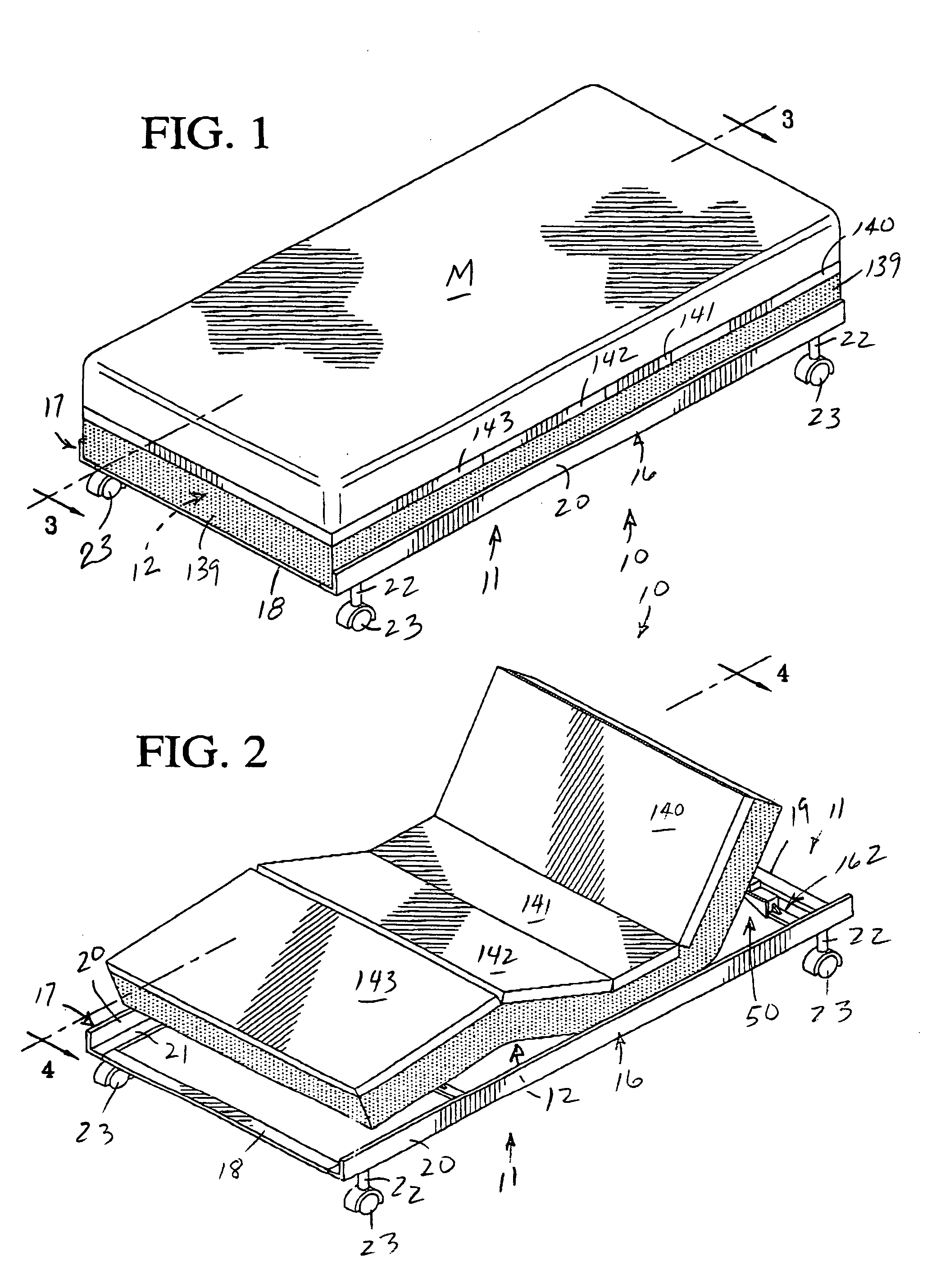Adjustable base for supporting adjustable beds of different widths