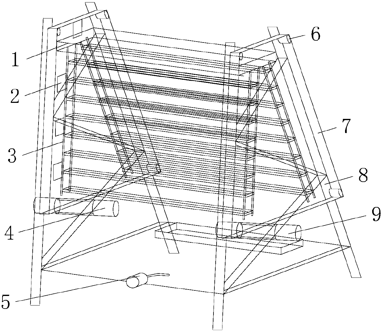 Chain type rotation multi-layer planting device based on agricultural Internet-of-things