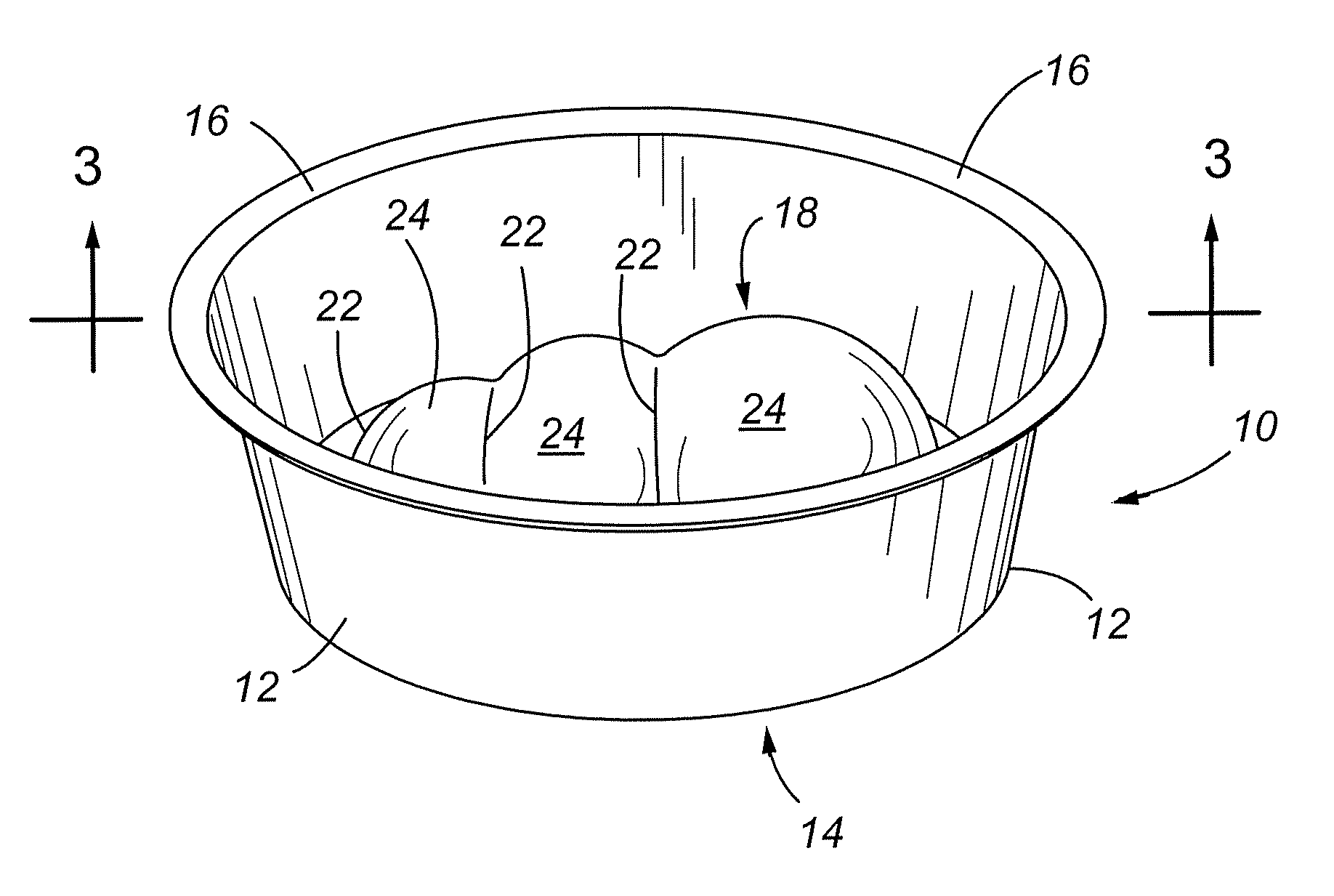 Pet food bowl with integral protrusion for preventing aspiration of food