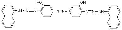 Method for preparing 3,3'-dihydroxy-4,4'-di(1,1'-dinaphthylamine azo group) azobenzene and application thereof