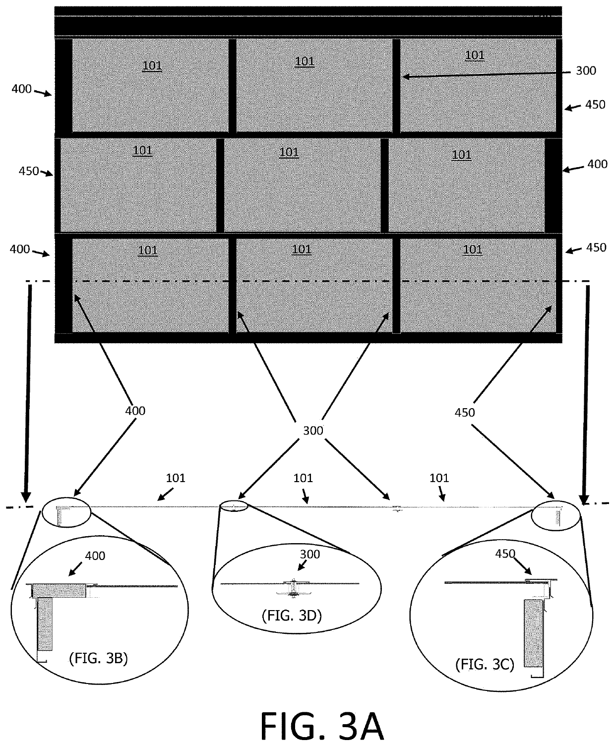 Solar module mounting apparatus with edge to edge waterproofing capabilities