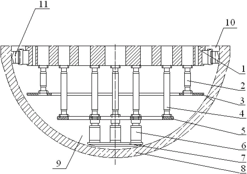 A flow distribution device for the lower chamber of a nuclear reactor