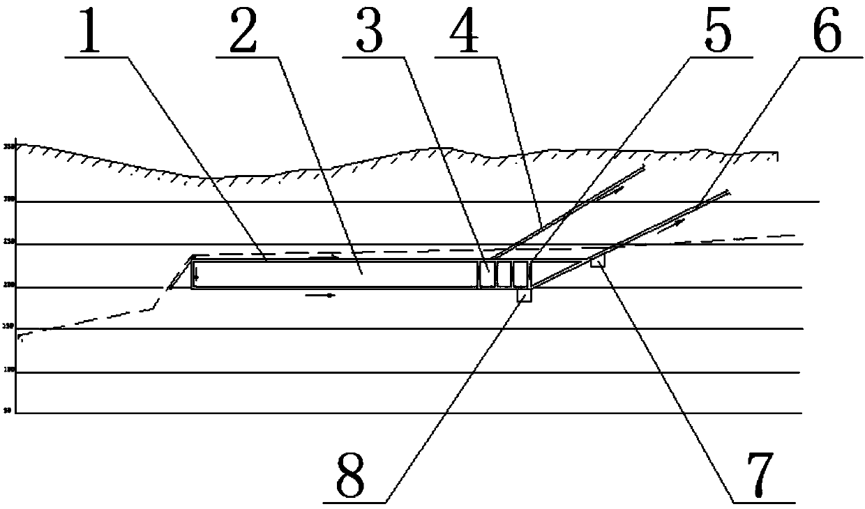 Anti-blocking guided drainage device for bridge drainage