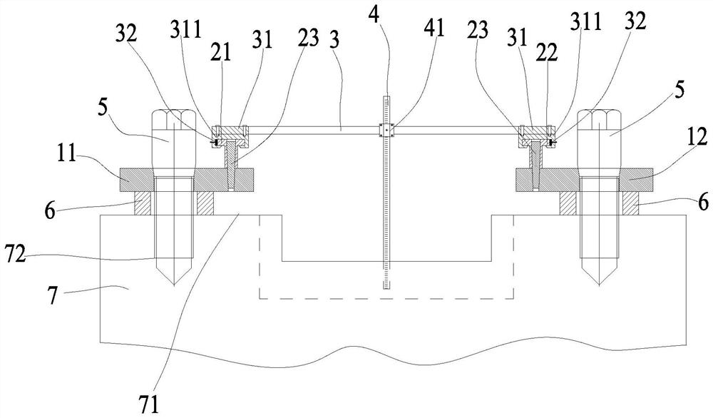 Detection and repair method and detection device for matching surface of bending roller cylinder of plate and strip rolling mill