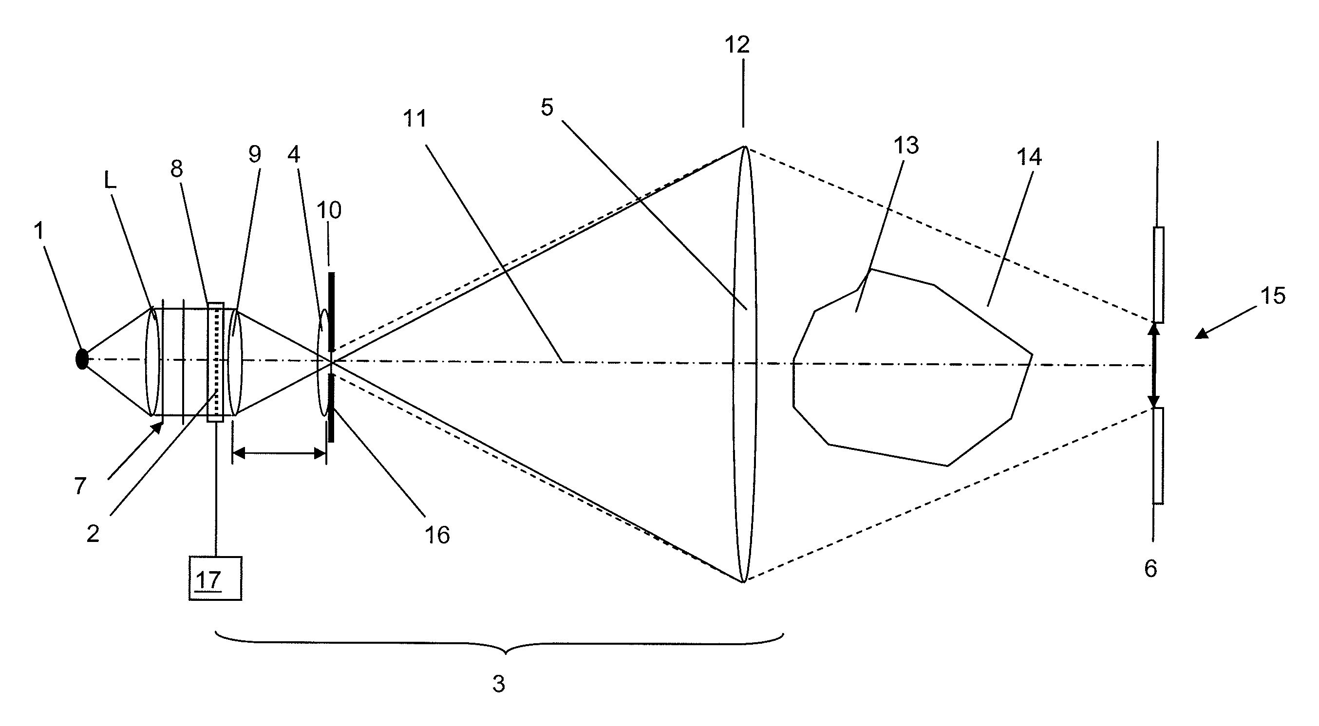 Projection device and method for holographic reconstruction of scenes